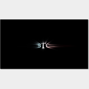 Bitcoin BTC Crypto Logo Epic Graphic Posters and Art
